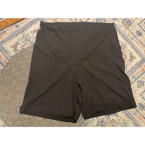 Offline by Aerie Real Me Xtra Bike Shorts Black High Rise Ribbed XL